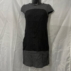 Vince Wool Blend Colorblock Shift Dress Size 4